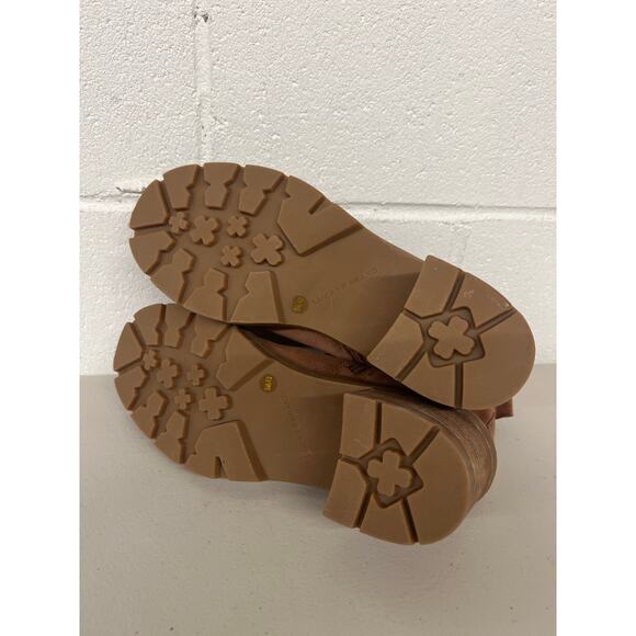 new Lucky Brand Sz 9 Brown Sumah Bootie Boot Side Zip Chunky Block Heel Suede - Picture 5 of 6